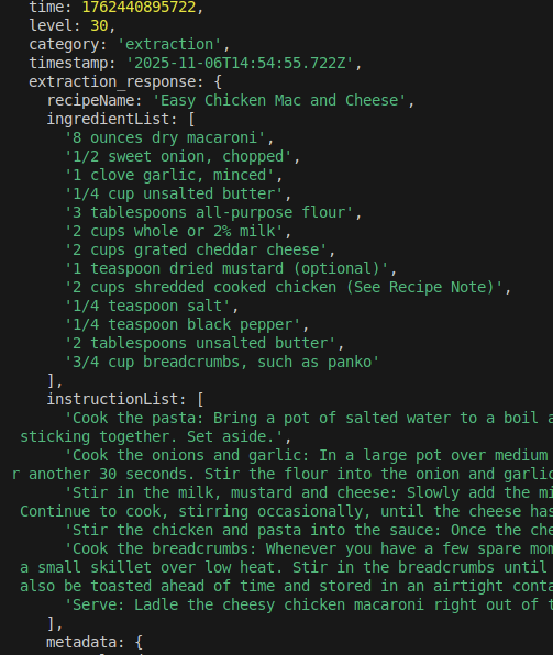 Screenshot of terminal