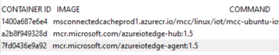 Log file of command output